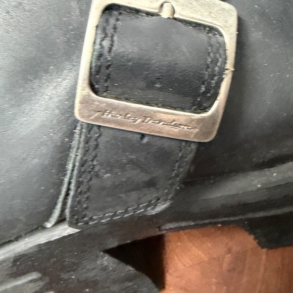 Y2K Harley Davidson Women's Black Leather Mules Size 8.5 - Picture 3 of 9